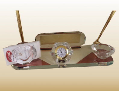 Krom Masa Saati/Chrome Clock and thermometer